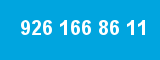 926 166 86 11 926 166 86 11